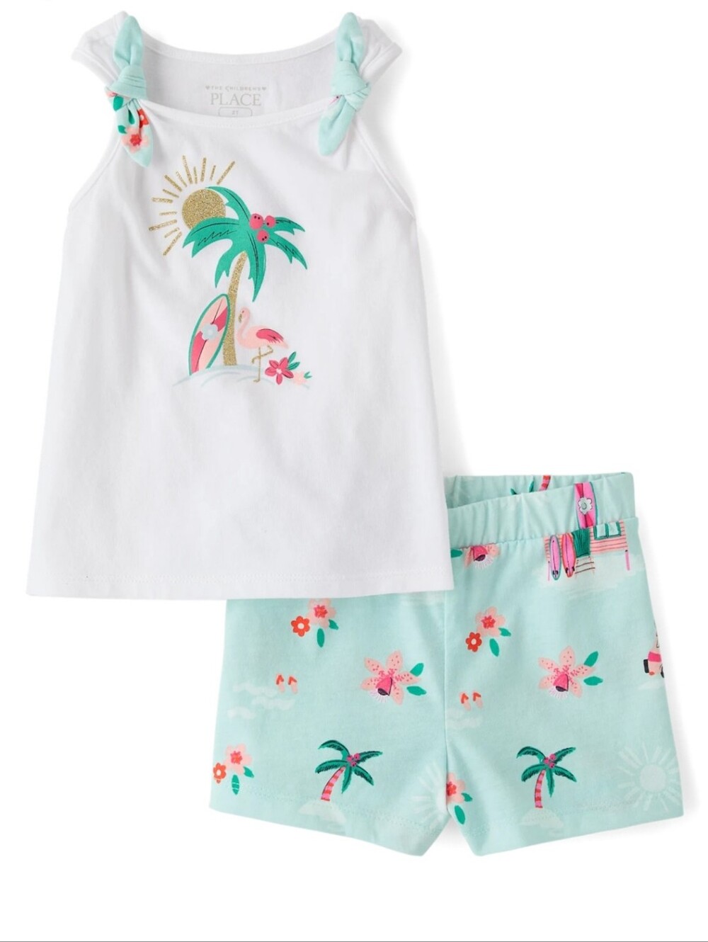 The Children's Place Girl's Summer Tank Top & Shorts Set, Size 3T